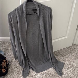 Worthington Light Gray Knit Cardigan